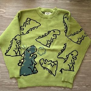 Aelfric Eden Dinosaur Sweater Knit Top in Green